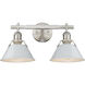 Orwell 2 Light 18 inch Pewter Vanity Light Wall Light
